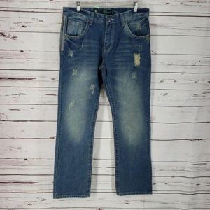 Fiend Denim Distressed waist 34‎ x 32 new  Jeans